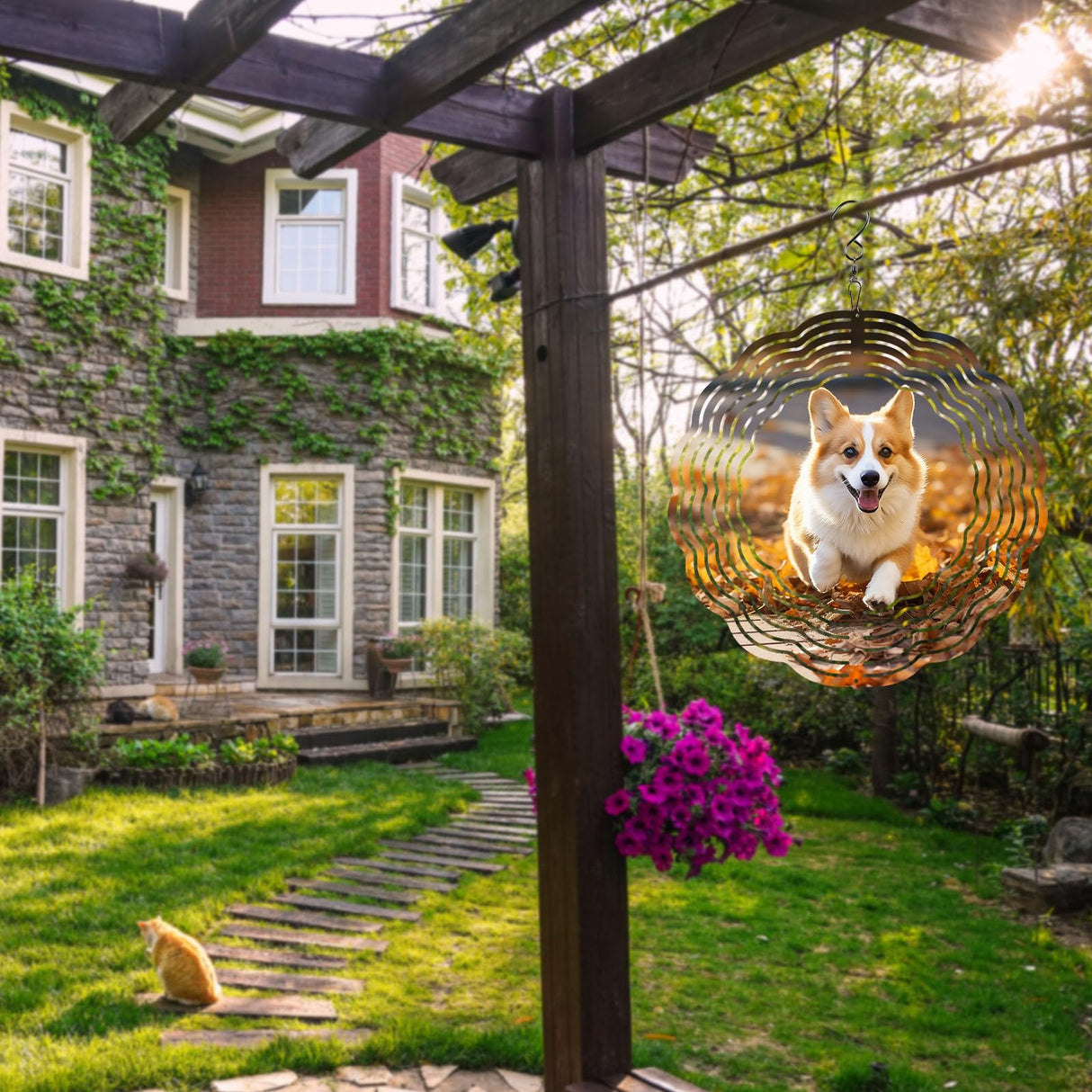 20 Pcs Sublimation Wind Spinner Blanks 8 Inch Bulk Aluminum Metal USA Warehouse Sublimation Blanks Product Outdoor Garden Decoration for Heat Press Transfer Sublimation Blank Wind Spinners DIY Gift LaiHiulaan