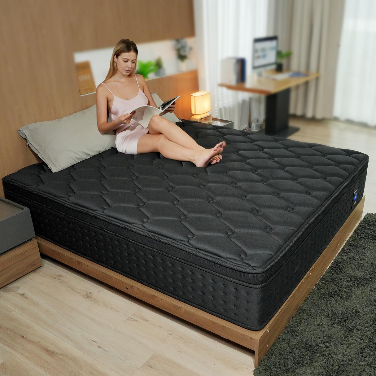 WinxMatrs Twin Mattress, 10 Inch Memory Foam Hybrid Mattress in a Box, Independent Spring for Motion Isolation and Pressure Relief, Comfortable Medium Firm Edge Support WinxMatrs