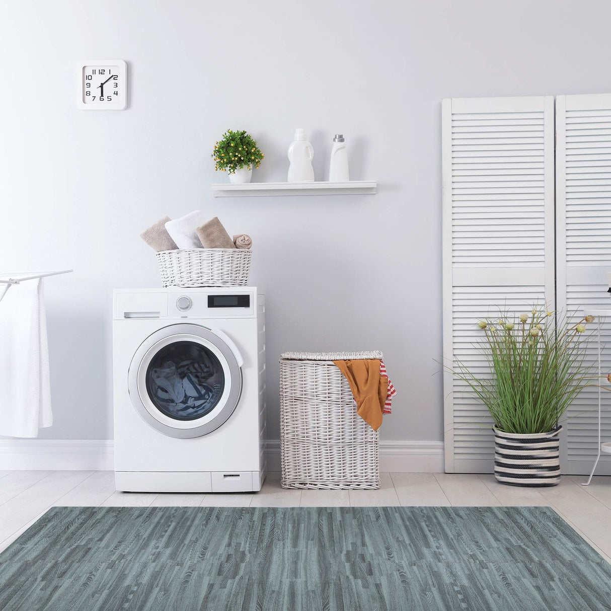 Forest Floor 5/8 Inch Thick Printed Foam Tiles, Premium Wood Grain Interlocking Foam Floor Mats, Anti-Fatigue Flooring, Slate, 100 Sq Ft We Sell Mats