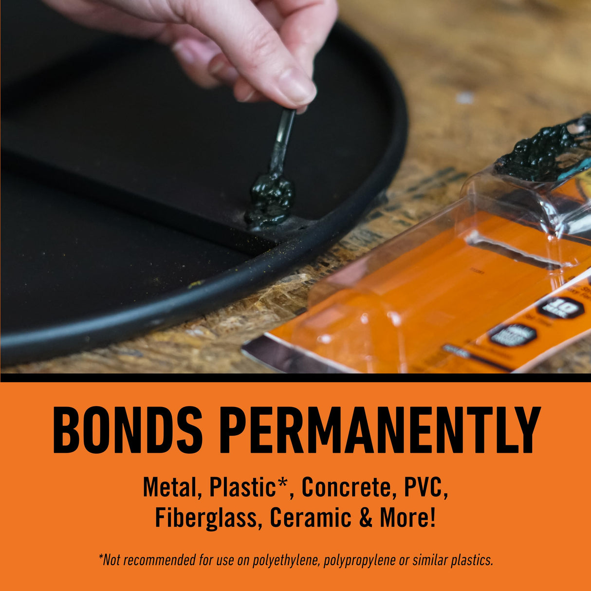 Gorilla Epoxy Ultimate, Waterproof, 10 Minute Set, Permanent Bond, Dries Black, 0.85oz Syringe (Pack of 1) Gorilla