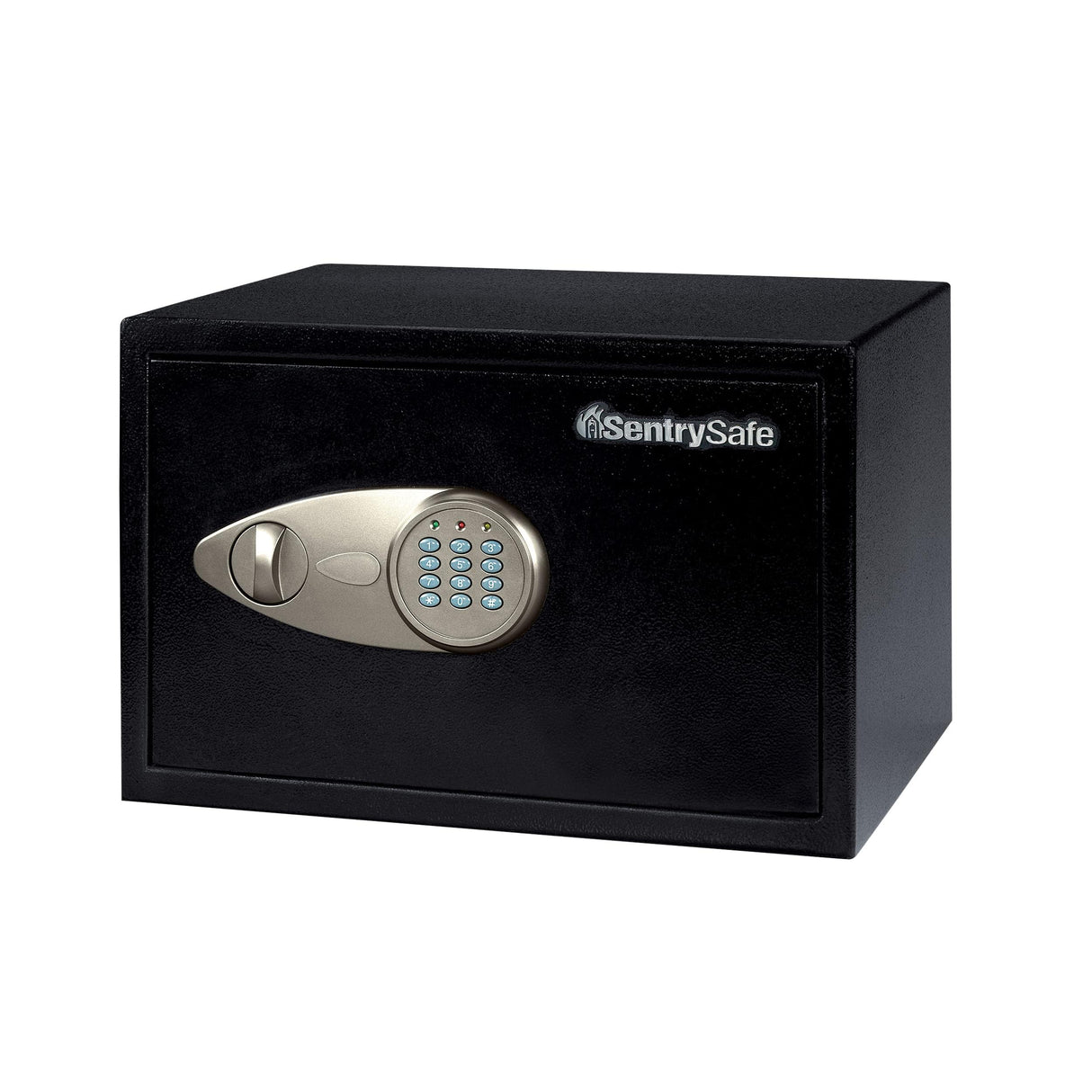 SentrySafe Safe with Digital Keypad Lock, DOJ-Certified Steel Safe with Interior Lining and Bolt Down Kit for Money, Jewelry, Electronics, 0.58 Cubic Feet, 8.7 x 13.8 x 9.7 Inches, X055 SentrySafe