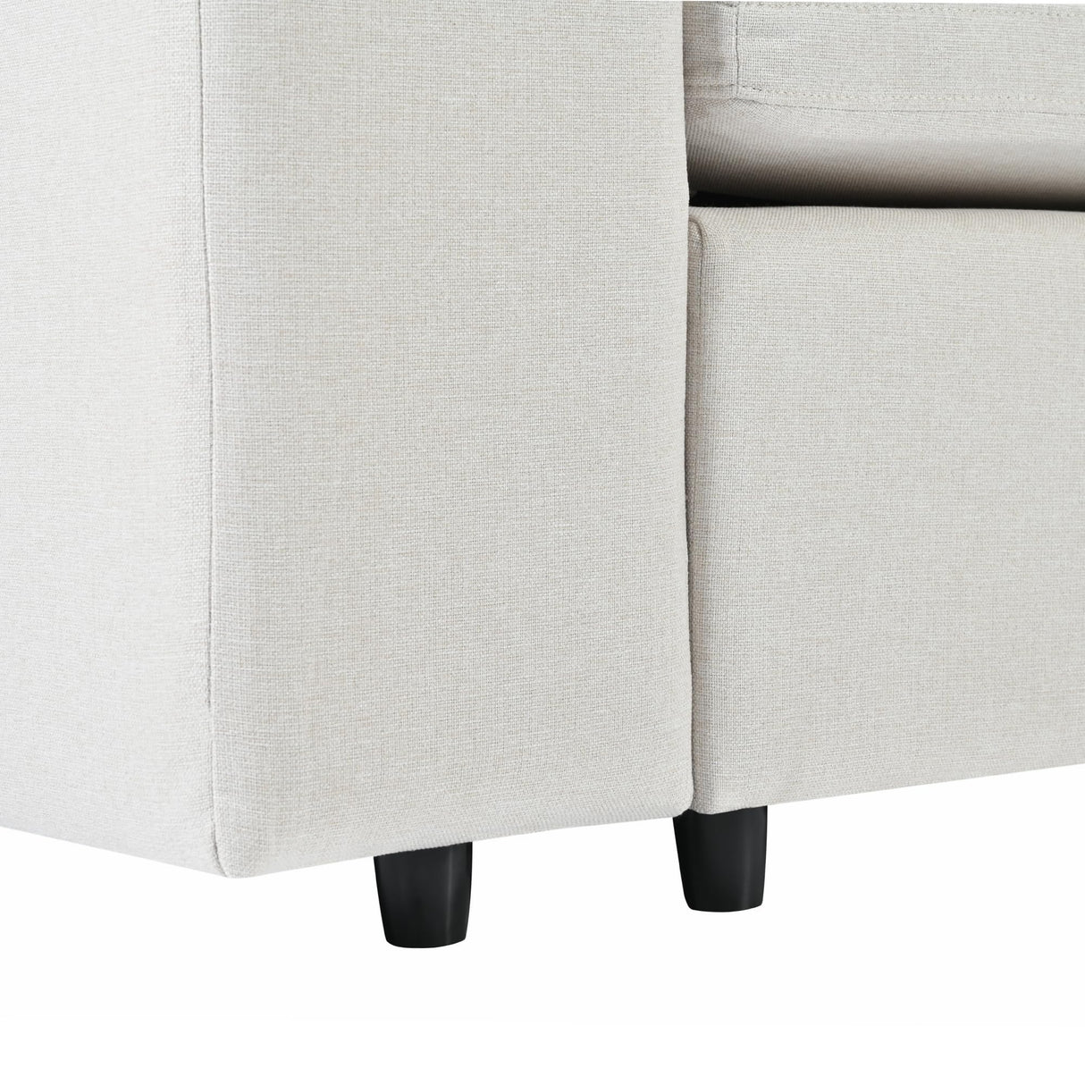 L-Shaped Modular Sectional Sofa with Removable Back Cushions, 3 Pillows and 2 Storage Spaces, Suitable for Living Rooms, Offices Apartments Merax