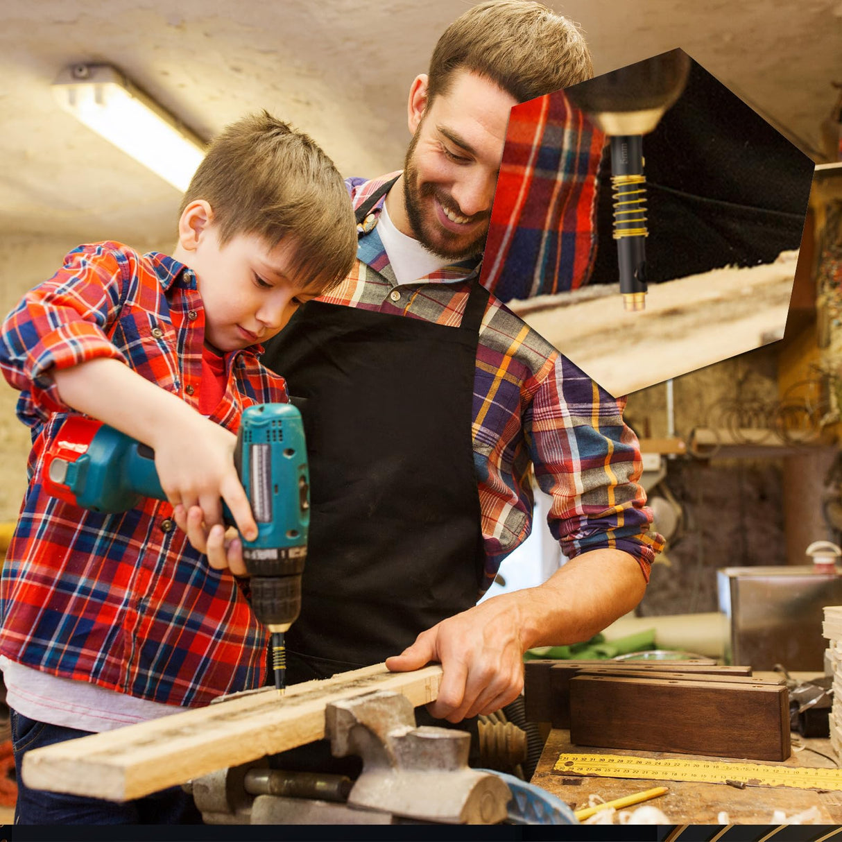 MorningRo 3 Pcs Self Centering Hinge Drill Bit Set 5mm 1/4 Black Reaming Drilling Hinge Drill Bits Wood Plastic 1/4 Inch Hex Shank 5mm Boring Door Window Cabinet Opening Tool DIY MorningRo