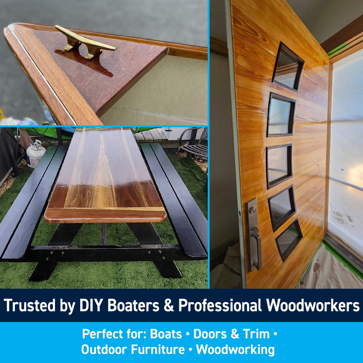 TotalBoat-482869 Lust Marine Varnish, High Gloss and Matte Finish for Wood, Boats, Outdoor Furniture (High Gloss, Quart) TotalBoat