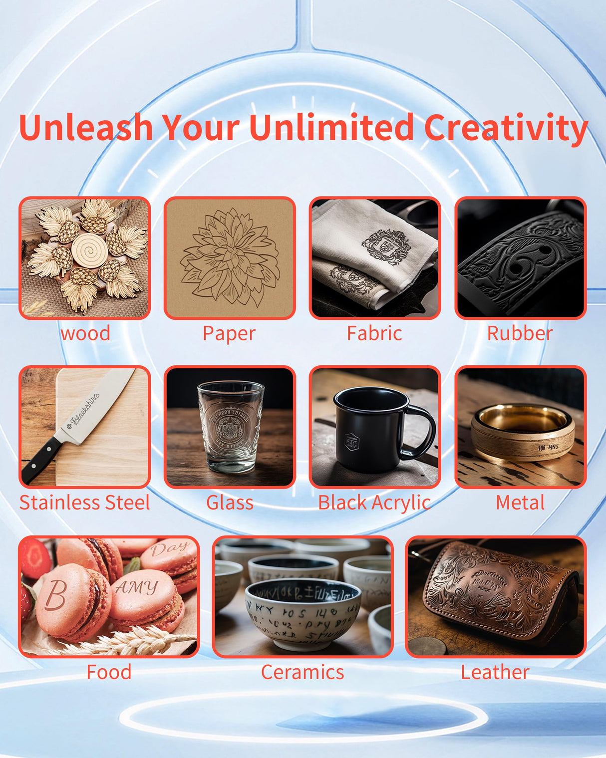 Laser Engraver with Automatic Air Assist, 36W Output Laser Cutter and Engraver, 180w Laser Cutter, Laser Engraver for Wood and Metal, Paper, Acrylic, Glass, Leather ALLADINBOX