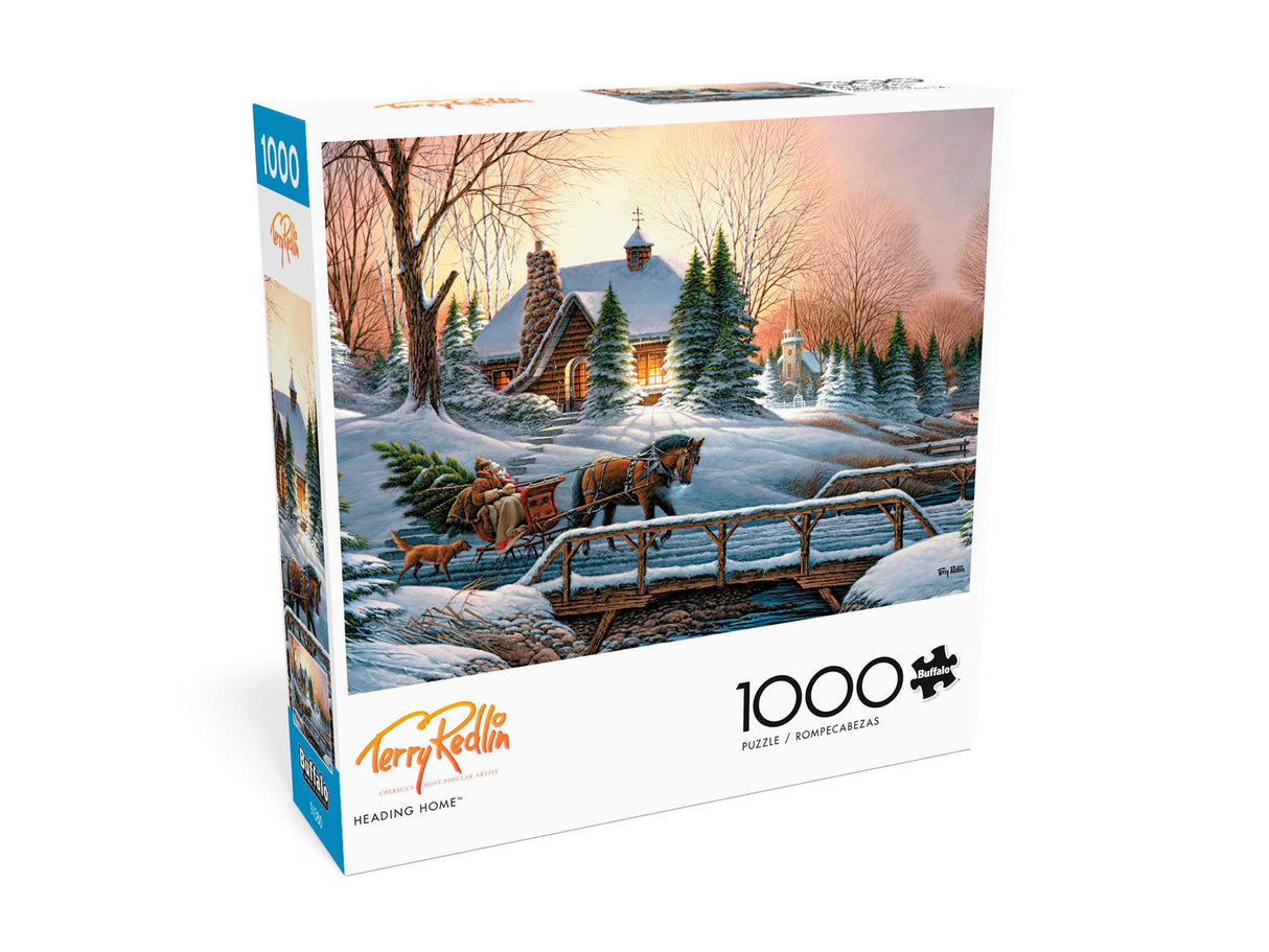 Buffalo Games - Terry Redlin - Heading Home - 1000 Piece Jigsaw Puzzle for Adults Challenging Puzzle Perfect for Game Nights - Finished Puzzle Size is 26.75 x 19.75 Buffalo Games