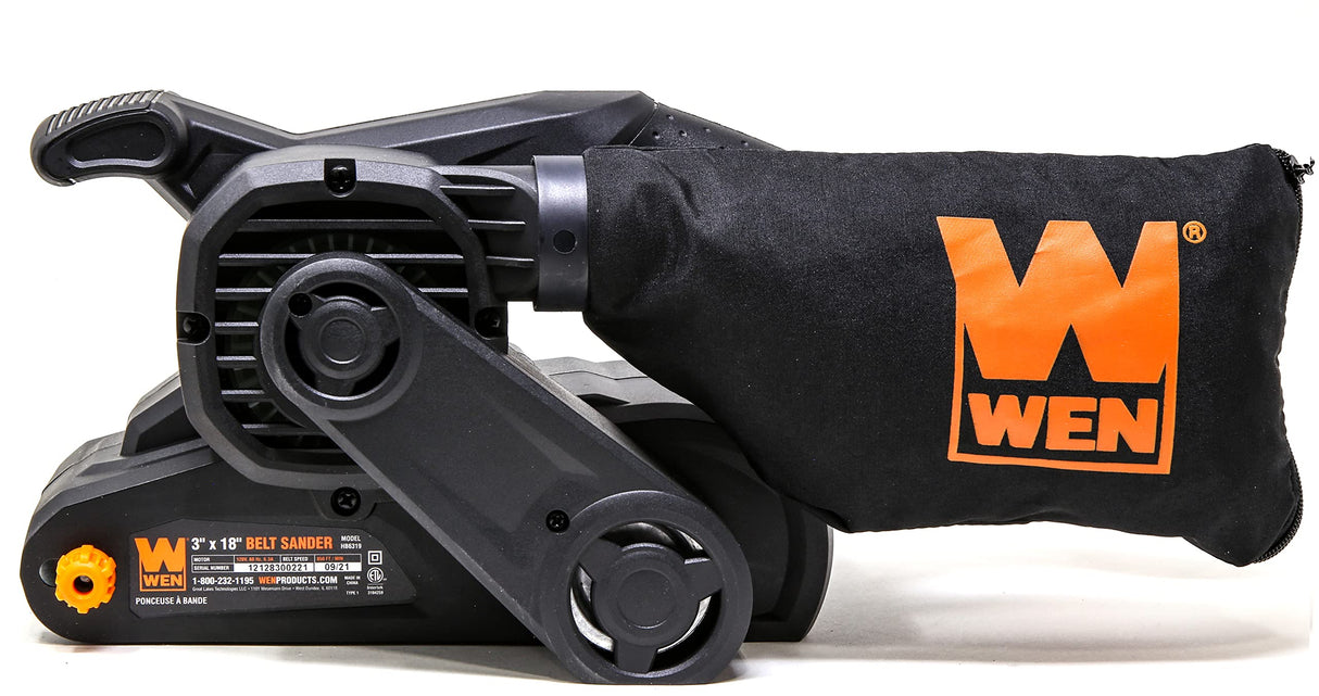 WEN HB6319 6.3-Amp 3-by-18-Inch Handheld Portable Belt Sander, Black WEN