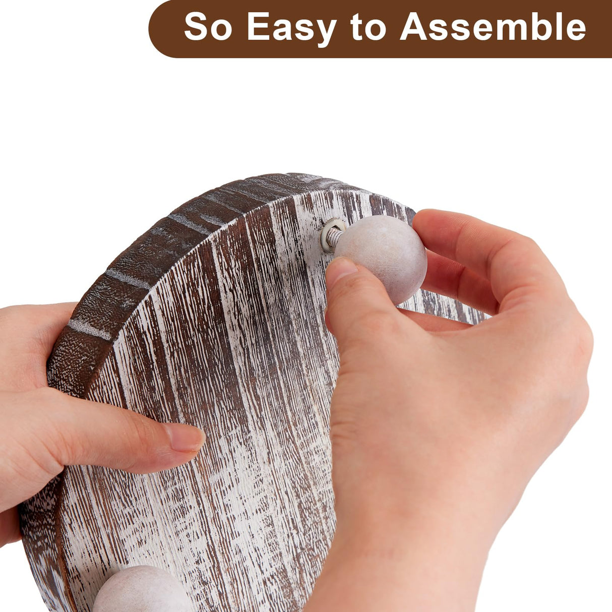 VIVIRBIEN 3PCS Wood Risers for Decor Mini Wooden Stool Display Stand with Removable Feet Farmhouse Rustic Decor Risers for Display Decorative Wood Pedestal Stand for Candles, Plants, Cups VIVIRBIEN