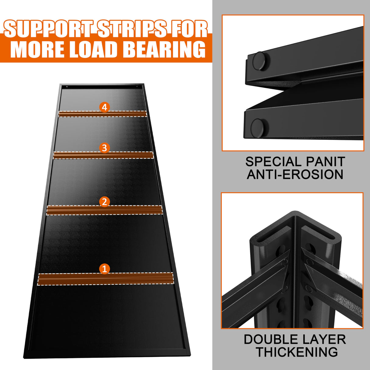 Howzone 60" W Garage Shelving Heavy Duty Metal Shelving 3000LBS Storage Shelves Adjustable 5 Tier Metal Shelves for Storage Industrial Shelves for Garage, Warehouse, 24.2" D x 60'' W x 72'' H Howzone