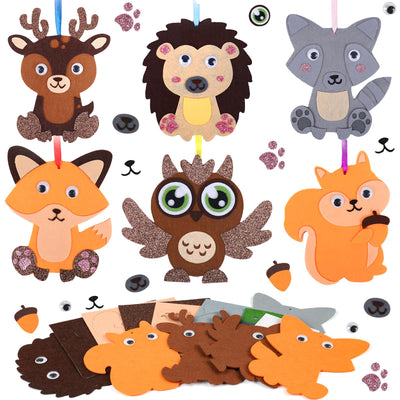 DIYASY 12 Pcs Fall Animal Craft for Kids, Make You Own Animal Foam Stickers Thanksgiving Craft Kits Arts and Crafts DIY Kid Friendly Autumn Decorations Games Party Activities Supplies Age 3-5 4-8