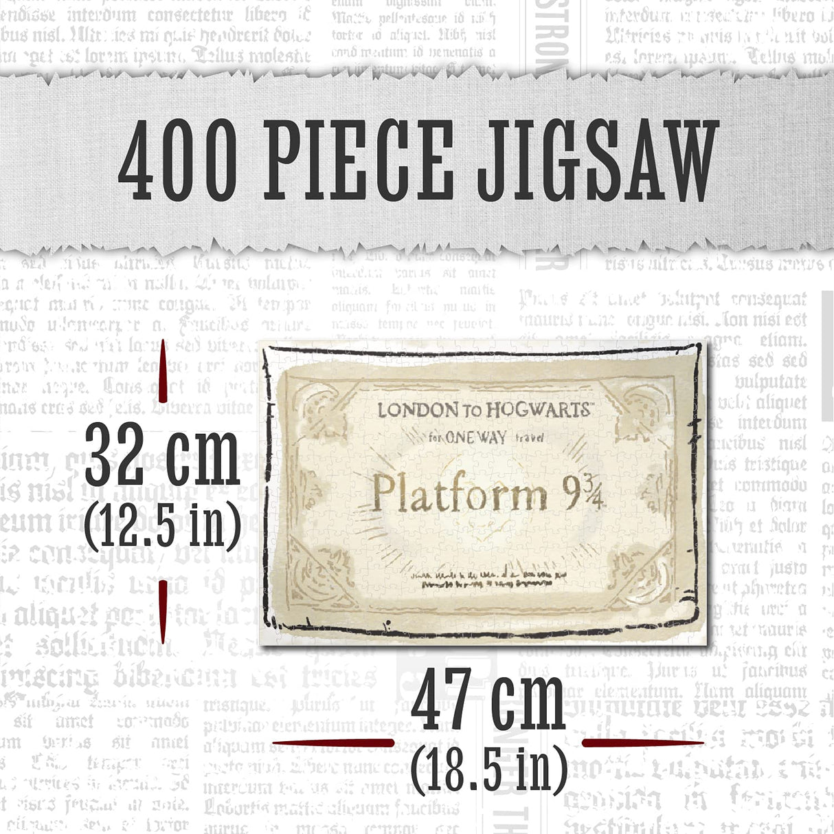 Paladone Harry Potter Platform 9 3/4 Jigsaw Puzzle - 400 Pieces - Officially Licensed Merchandise Paladone
