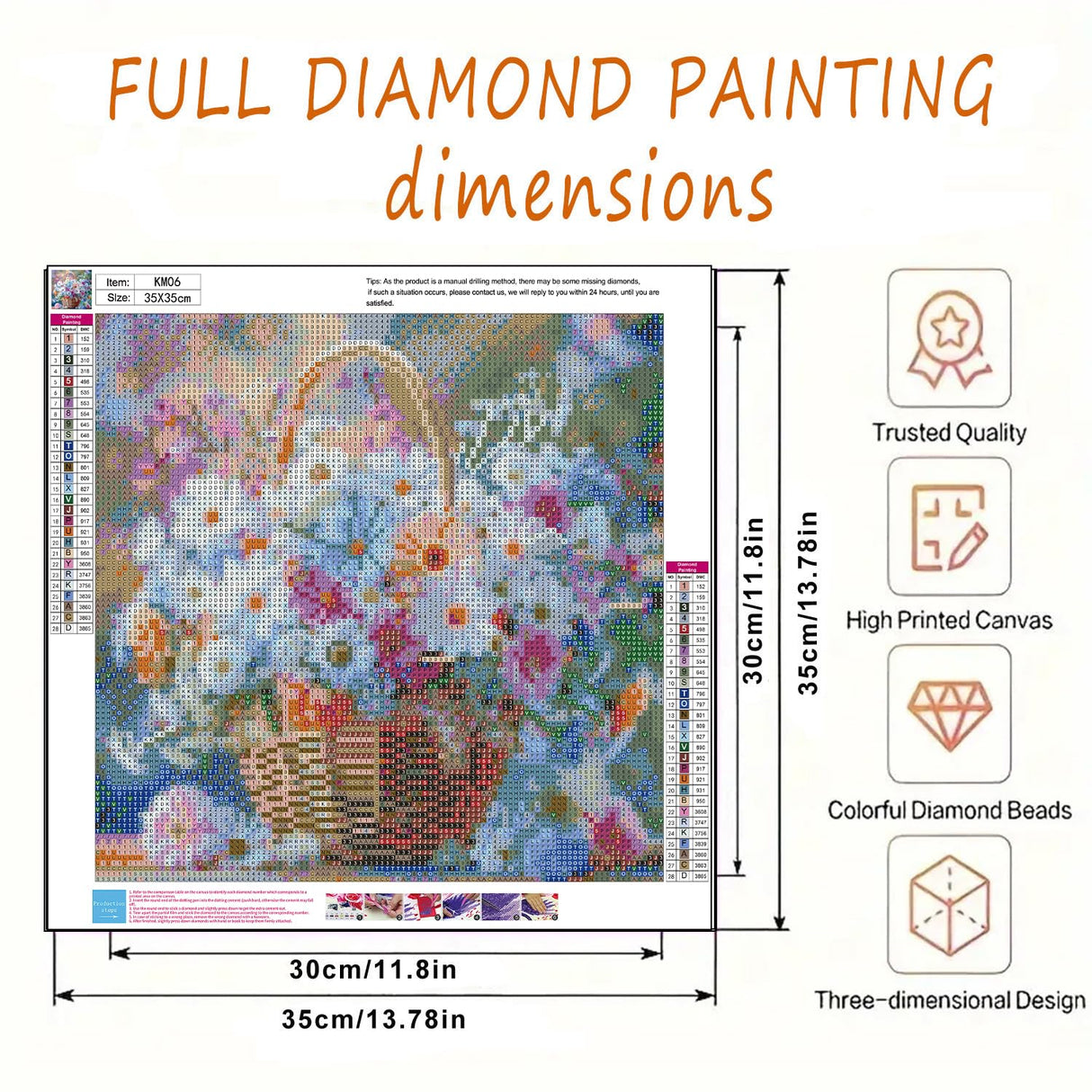 BYGFHLYW 5D Diamond Painting Kits for Adults, Daisy Flower Diamond Art Kits for Adults Beginner, DIY Full Drill Diamond Dot Gem Painting for Home Wall Decor 13.7x13.7inch BYGFHLYW