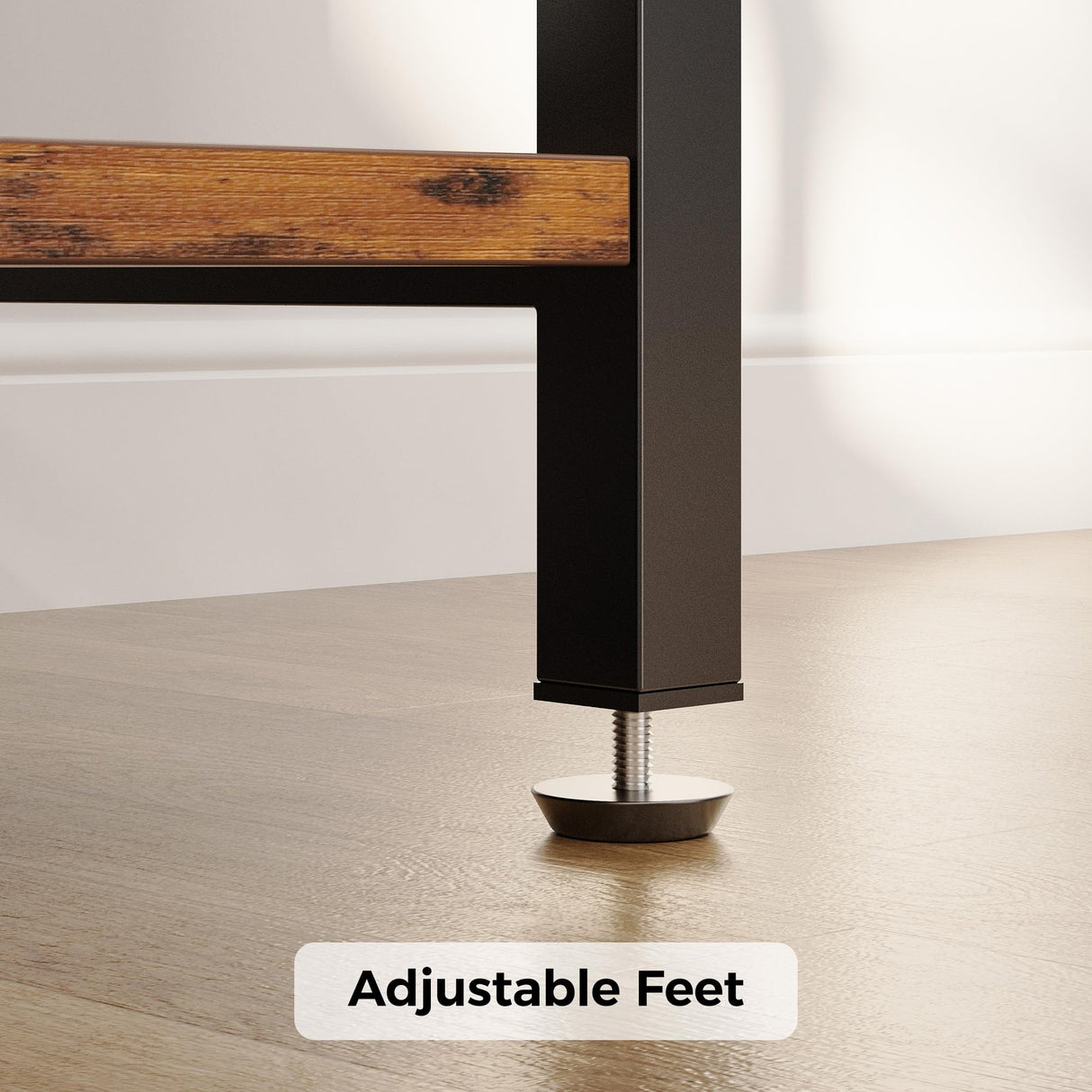 IRONCK Bakers Rack with Power Outlet, 5-Tier Corner Microwave Stand with Storage, Coffee Bar with 6 S-Shaped Hooks, Kitchen Shelves with Wire Basket IRONCK