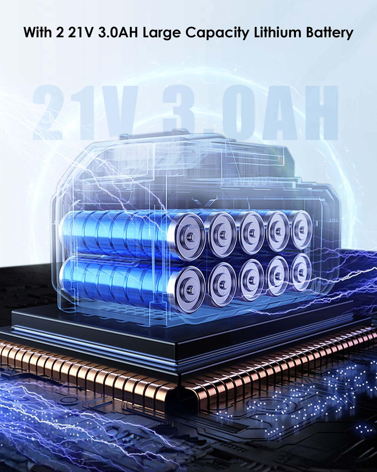 NXQWLL Cordless Rivet Gun, Electric Brushless Blind Rivet Tool Kit with Charger and 2 Batteries, Portable Electric Rivet Gun Kit for 1/8", 5/32", 3/16" Rivets NXQWLL