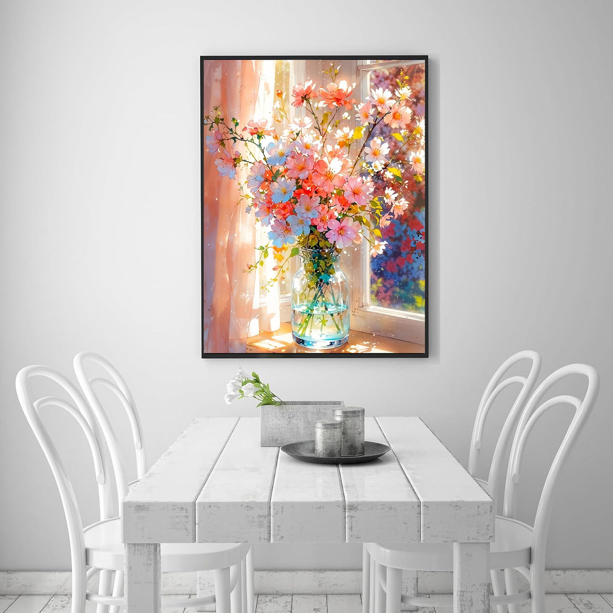 GMETINC Diamond Painting Kits for Adults, Flower DIY 5D Diamond Art Kits Full Drill Diamond Dots Paintings with Diamonds Gem Art and Crafts Home Decor 12x16inch GMETNIC