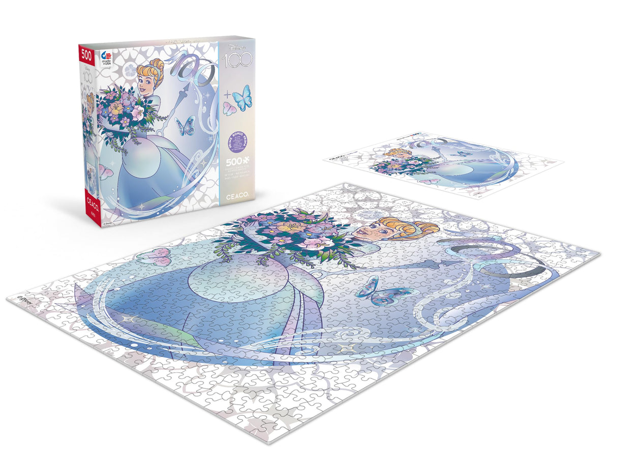 Ceaco - Disney's 100th Anniversary - Platinum Princess Cinderella - 500 Piece Jigsaw Puzzle Ceaco
