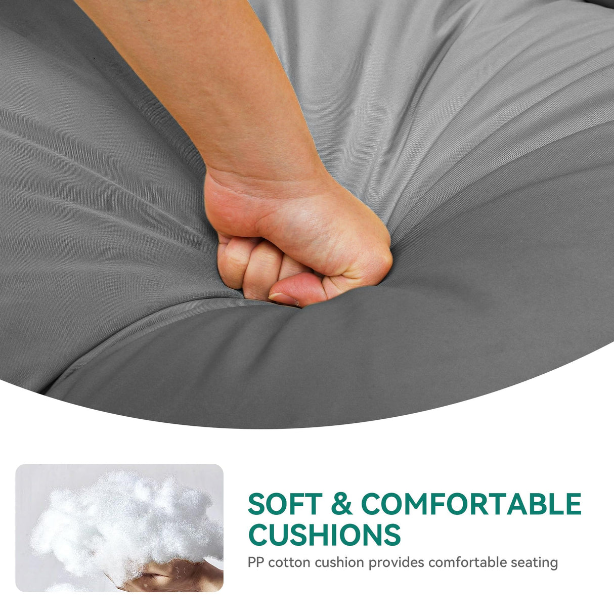 YITAHOME Outdoor Rocking Egg Chair with Cushioned Comfort, Wicker Patio Rocker 250lb Capacity, Anti-Slip, All-Weather Resilient Rattan Design for Indoor & Outdoor Relaxation Spaces, Grey YITAHOME