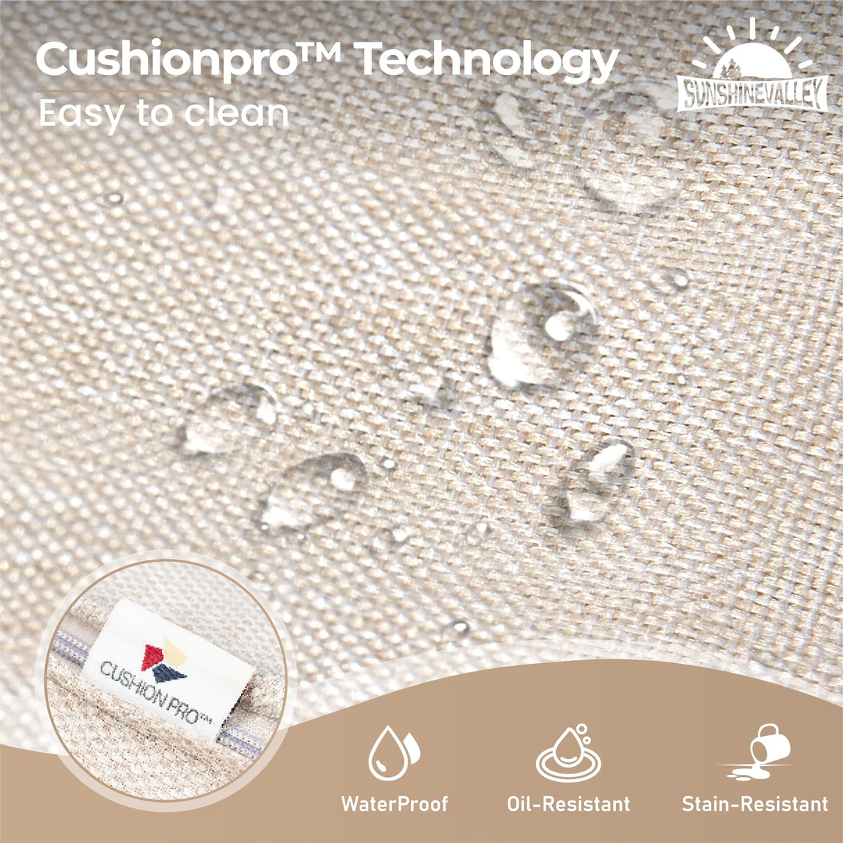 SUNSHINE VALLEY Patio Conversation Set Outdoor Furniture Brown Wicker Rattan Sets with Cushion Sectional Furniture,7 Pieces 9 Seats,Beige SUNSHINE VALLEY