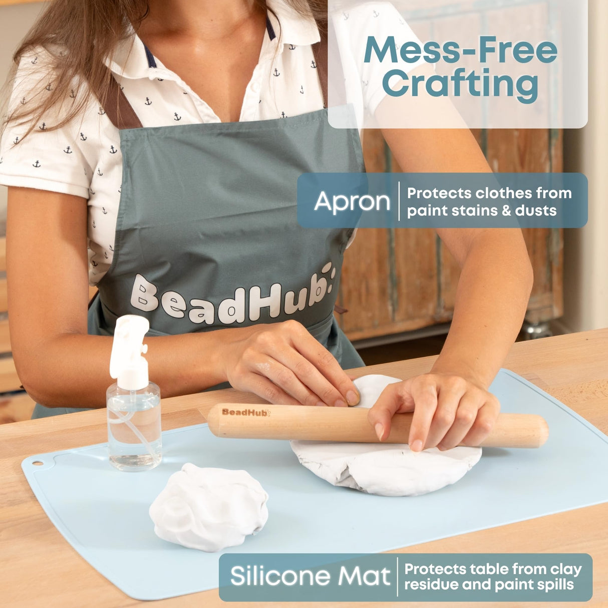 Pottery Kit for Beginners, 4.4Lbs Air Dry Clay for Adults with Sculpting Tools, Paint, Glaze, Air-Dry Modeling Clay Molding, Sculpt & Painting Set, Hobby Date Night DIY Art Craft Kits (White) BeadHub