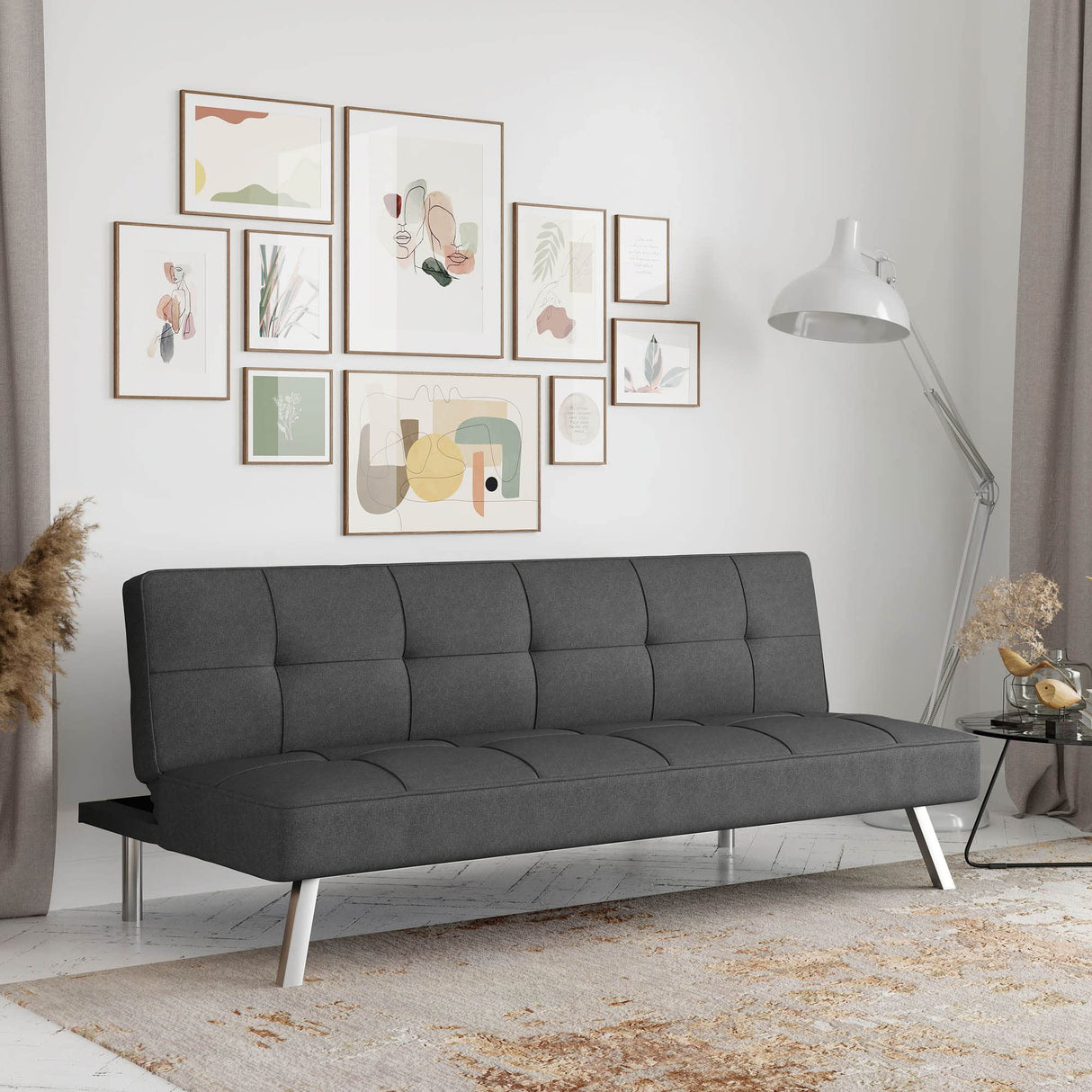 Serta Rane Convertible Sofa Bed, Charcoal Serta