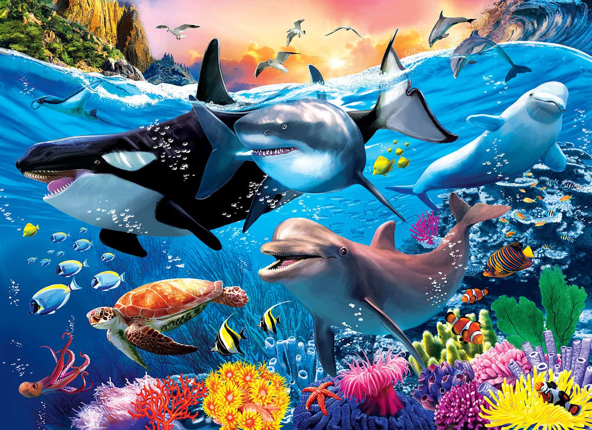 Puzzles for Kids Ages 4-8 Year Old - Underwater World,100 Piece Jigsaw Puzzle for Toddler Children Learning Educational Puzzles Toys for Boys and Girls. RANSUNN