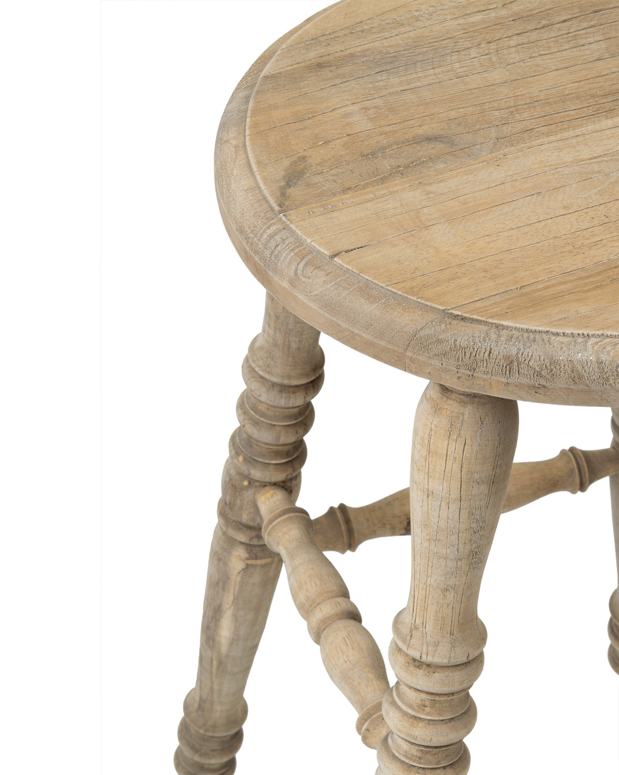 East at Main Baylor Farmhouse Counter Stool, Rustic Vintage-Style Wooden Bar Stool, 24-Inch Solid Wood, Pre-Assembled for Kitchen & Home Bar, Sustainable, Brown Finish East at Main