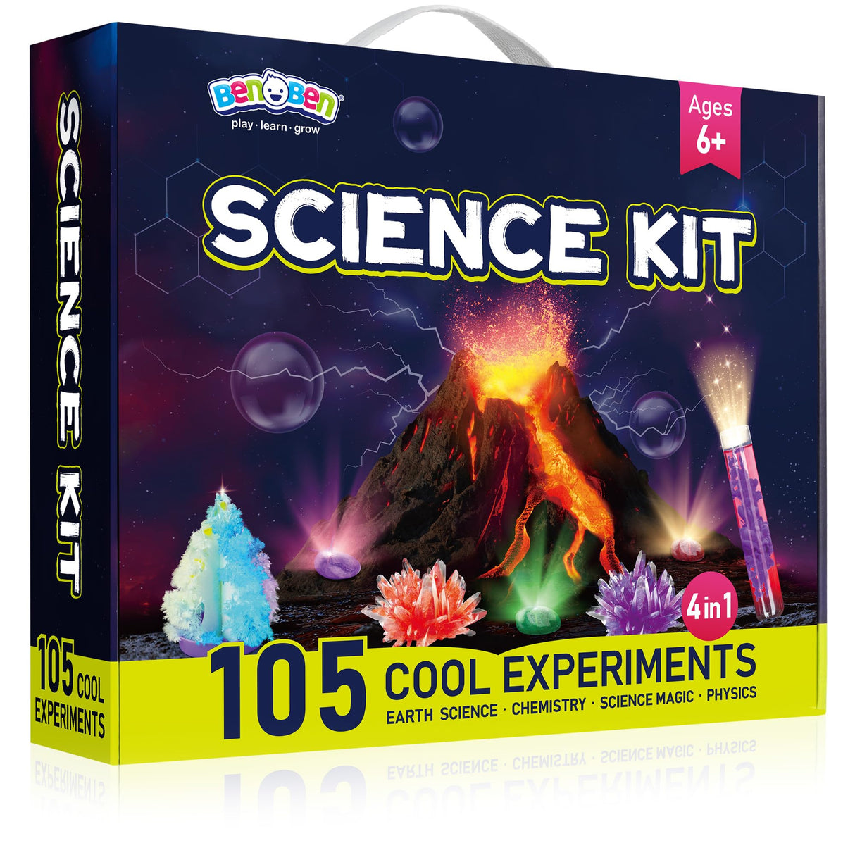 BenBen Science Kits for Kids Age 8-12, 105 Experiments Educational Toy, STEM Toys for 6 7 8 Year Old Boys Girls Birthday Gift, Science Kits for Kids Age 5-7, Chemistry Set for Homeschooling BenBen