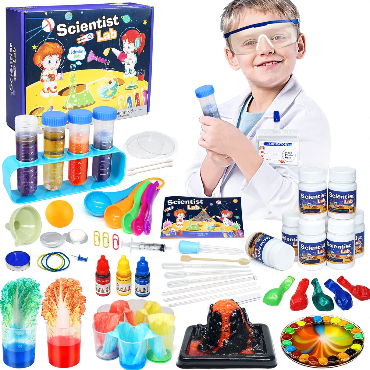 Kids Science Kit STEM Toys - Science Kits for Kids Age 6-8-12, 36 Science Lab Experiments Educational Games, 60+ PCS Science Toys, Christmas, Birthday Gift for 6-12 Year Old Boys Girls Amerrly