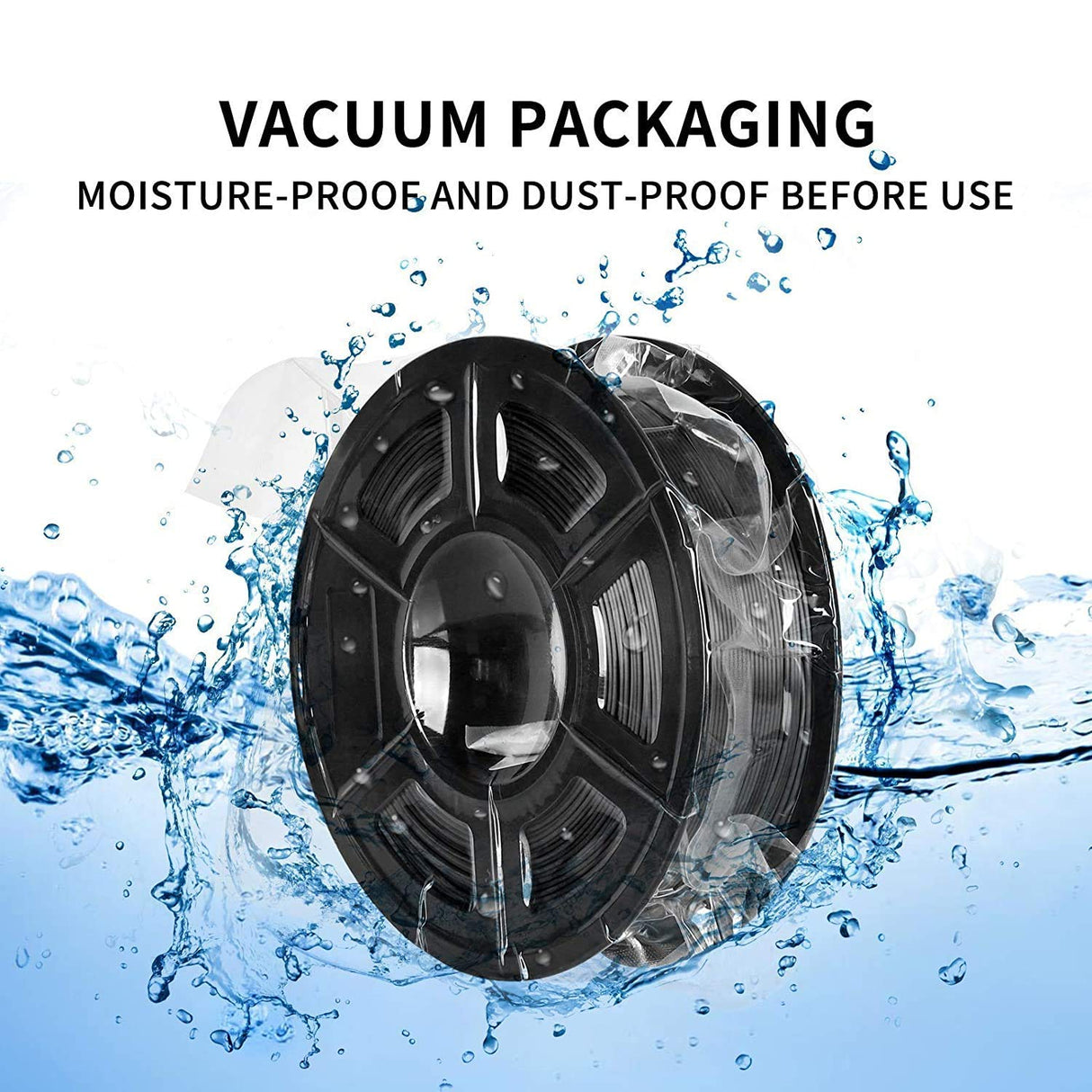 ANYCUBIC 3D Printer Filament PLA 1.75mm, FDM Printer Filament 1kg Spool (2.2 lbs), Dimensional Accuracy +/- 0.02 mm (1kg, Black) ANYCUBIC