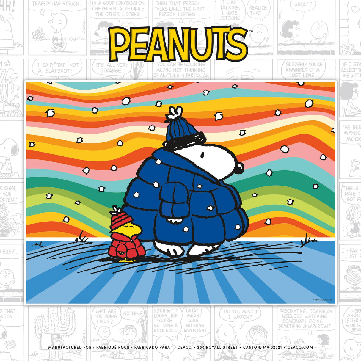 Ceaco - Peanuts - Puffer Coat - 500 Piece Jigsaw Puzzle – Oversized Pieces – Easy to Hold – EZ Hold Ceaco