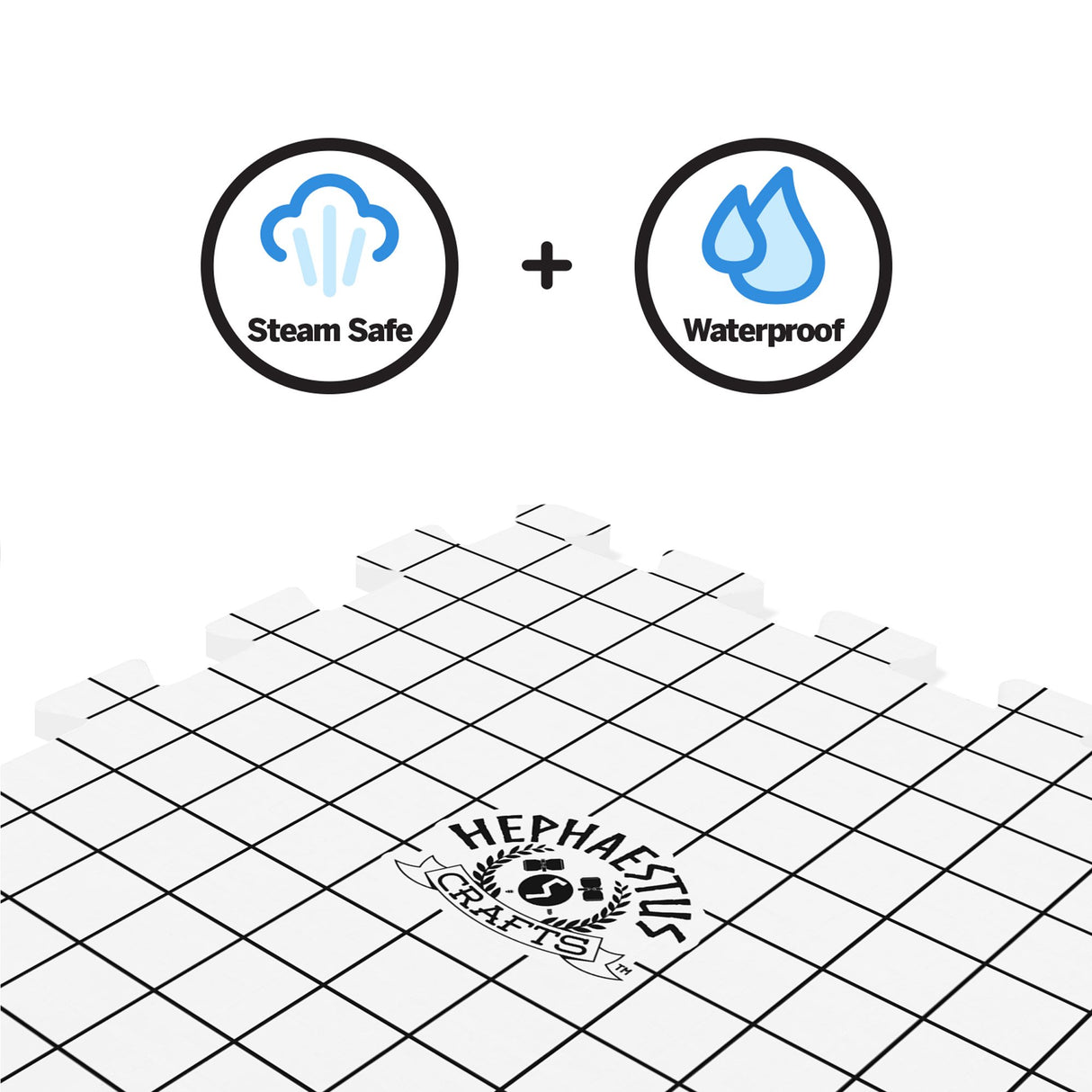 Hephaestus Crafts Blocking Mats for Knitting - Pack of 9 GRAY Blocking Boards with Grids for Needlepoint or Crochet. 150 T-pins Hephaestus