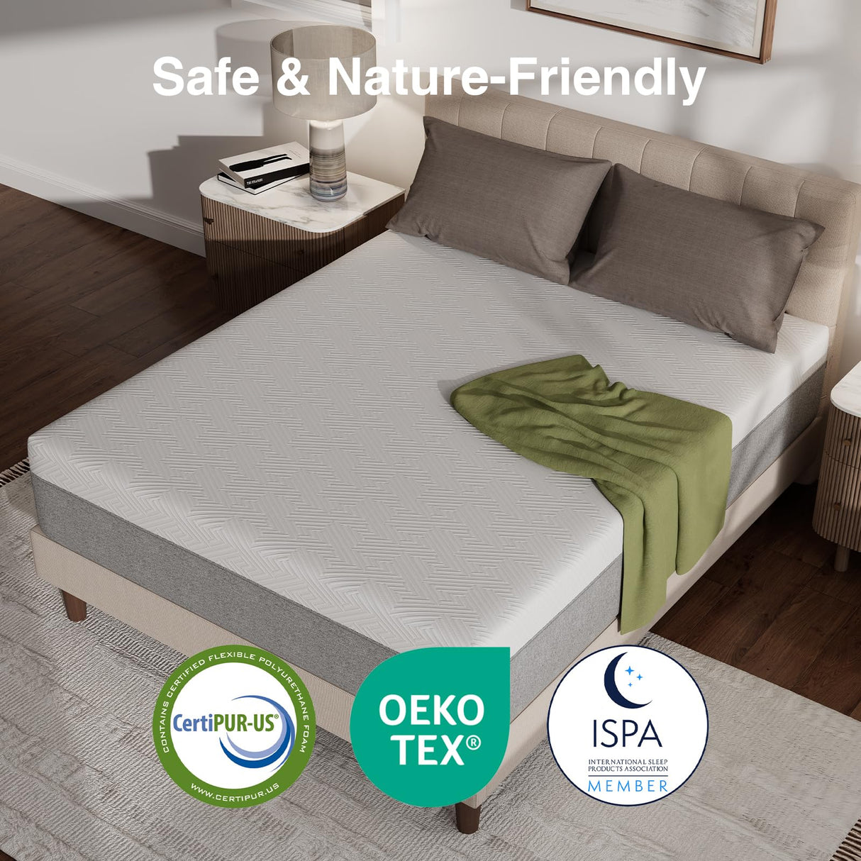 Novilla 14 Inch Mattress Queen, Gel Memory Foam Queen Mattress in a Box with Comfort Foam for Contour Support & Motion Isolation & Edge Support, CertiPUR-US Certified Novilla