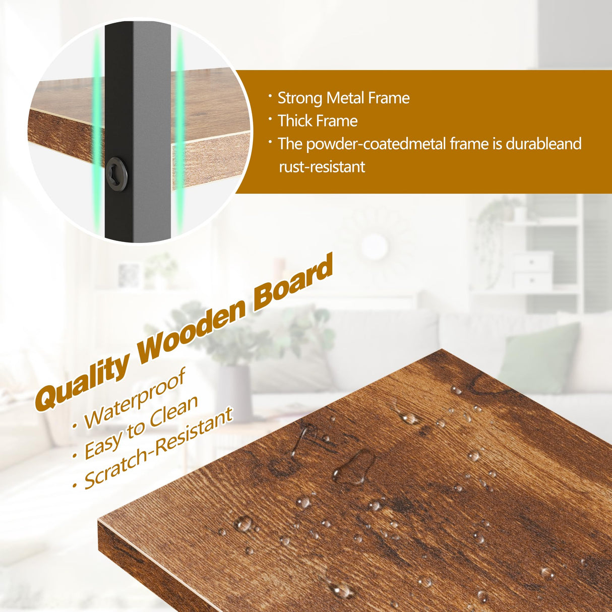 Walsunny Bookshelf, 5 Tier Bookshelves, Home Office Bookcase Shelf Storage Organizer, Free Standing Storage Shelving Unit for Bedroom, Living Room and Home Office,Rustic Brown Shintenchi