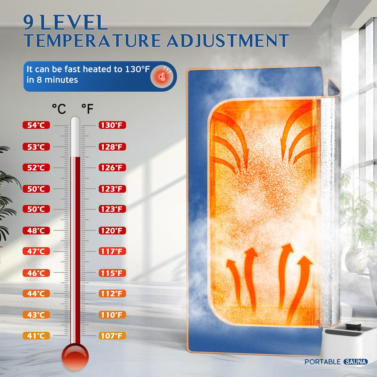 TATDOL Portable Home Steam Sauna Box, Full Size Personal Thicken 600D Sauna Tent Kit for Spa, Indoor Sauna Relaxation with 2.6L & 1000 Watt Steam Generator, Remote Control, Chair, Mat, Foot Rest TATDOL