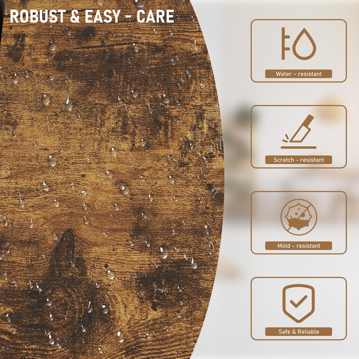 EDWINENE 4 Tier Corner Bookshelf, Industrial l Shaped Bookshelf with Metal Frame, Tall Corner Shelf Stand with 2 Hooks for Living Room, Bedroom, Home Office, Rustic Brown EDWINENE