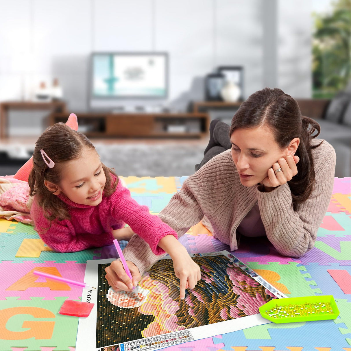 YOYA 2 Pack 5D Diamond Art Painting Kits, Diamond Painting Mountain Kits, Landscape Moon Diamond Art Kits for Adults, Abstract Scenery Paint with Diamonds Gem Art for Home Wall Decor 12 x 16 Inch YOYA