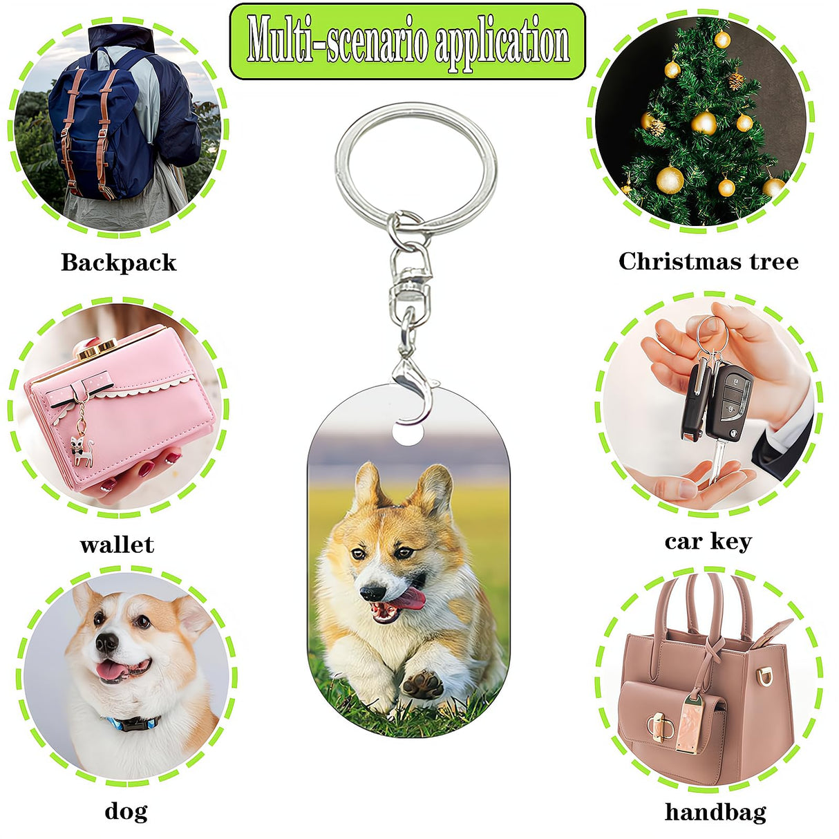 30pcs Metal Sublimation Keychain Blanks,Sublimation Blanks Bulk for Keychains,Double Sided Sublimation Ornament Blanks for Heat Press Printing,DIY Handmade Crafts Sublimation Keychains Guyuewey