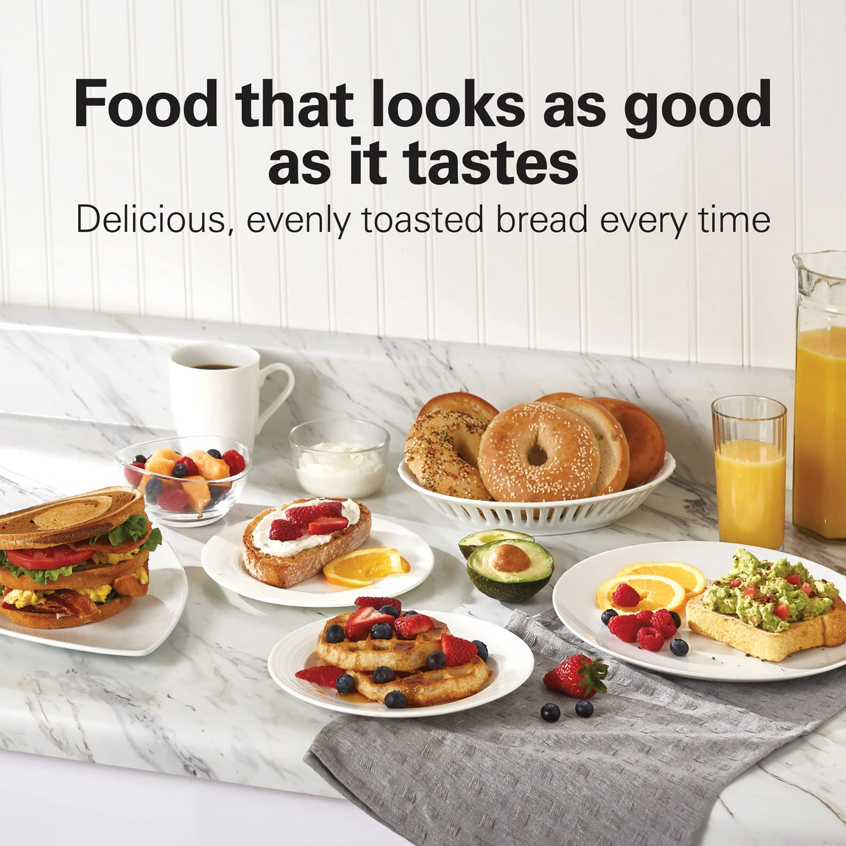 Hamilton Beach 24782 Retro Toaster with Wide Slots, Sure-Toast echnology, Bagel & Defrost Settings, Auto Boost to Lift Smaller Breads, 4 Slice, Polished Stainless Steel Hamilton Beach