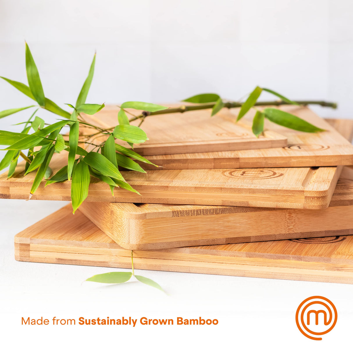 MasterChef Bamboo Cutting Board for Meat, Butcher Block Countertop, Large Chopping Board Wood 18" x 12", Natural, Organic & Food Safe Surface, Reversible Wooden Cutting Board with Juice Groove MasterChef