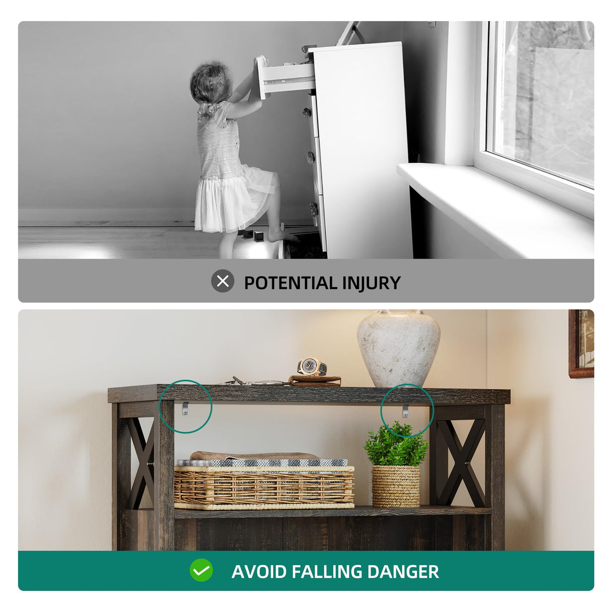 YITAHOME Shoe Cabinet with 2 Flip Drawers, Entryway Shoe Storage Cabinet with Open Shelves, Free Standing Hidden Shoe Rack Storage Organizer for Entryway/Hallway/Closet, Dark Rustic Oak YITAHOME