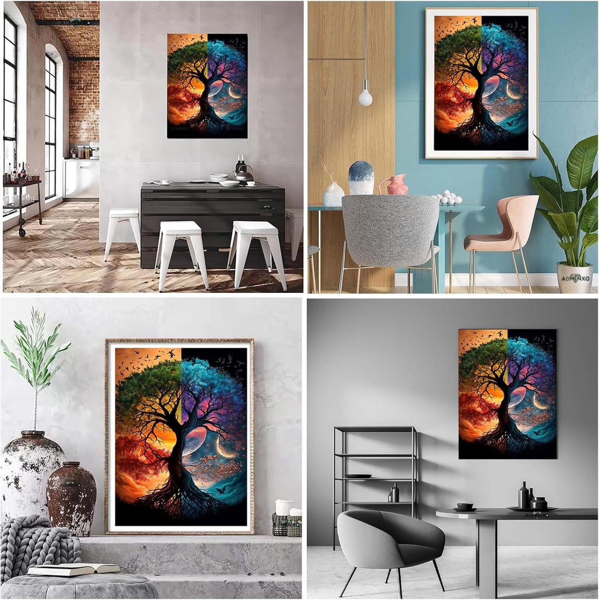 Tree of Life Dimond Art Paintings Kits for Adults Beginner, Diamond Painting Kits for Adults, 5D Adult Diamond art Paint by Diamonds, DIY Full Drill Diamond Painting Home Wall Decor 12x16 inch A8MENX0