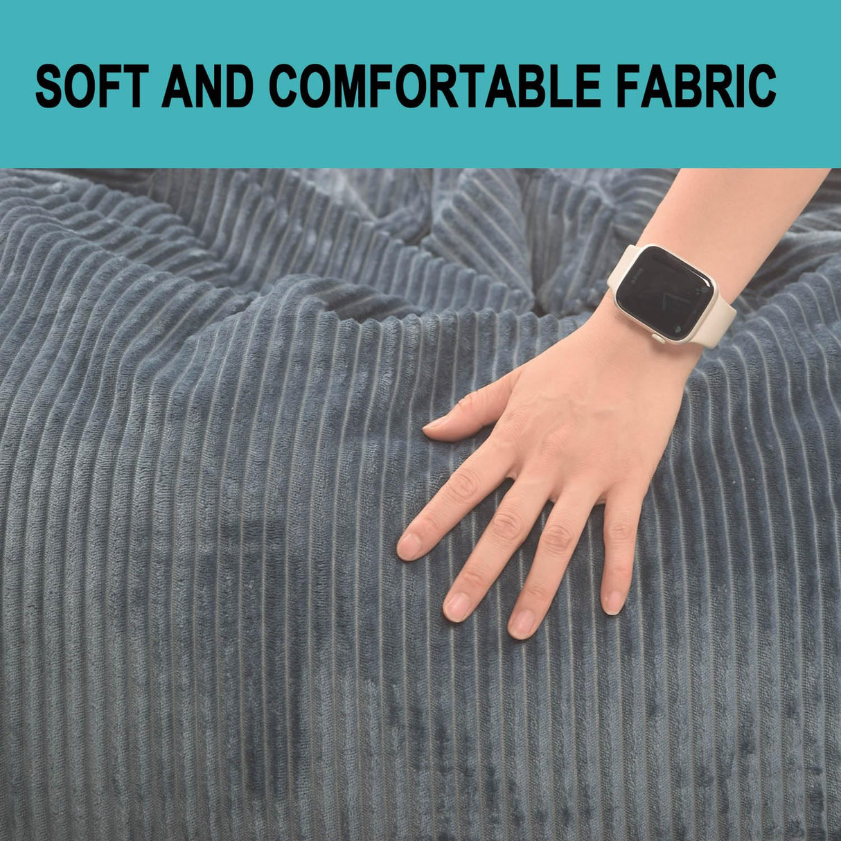 Folding Sofa Bed, Convertible Sleeper Chair Couch Bed Faux Rabbit Fur for Adults, with Back Support Floor Couch Comfy Floor Sofa for Living Room Bedroom, Dark Grey, Single Kisoy