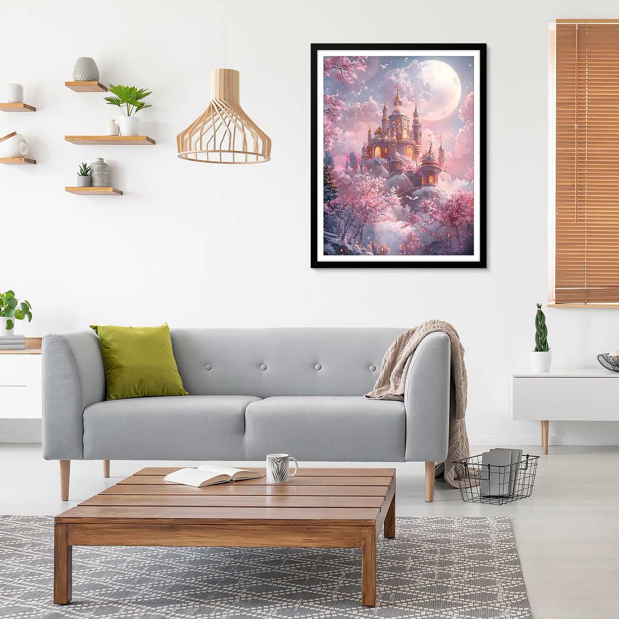 EOBROMD Diamond Art Painting Kits, Full Drill Dream Castle Diamond Paintings for Adults Beginners DIY Paint Picture with Diamonds Pictures Gem Art for Home Wall Art Decor 12x16inch EOBROMD