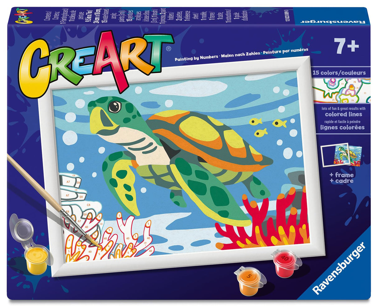 Ravensburger Creart Sea Turtle Paint by Numbers Kit for Children Ravensburger