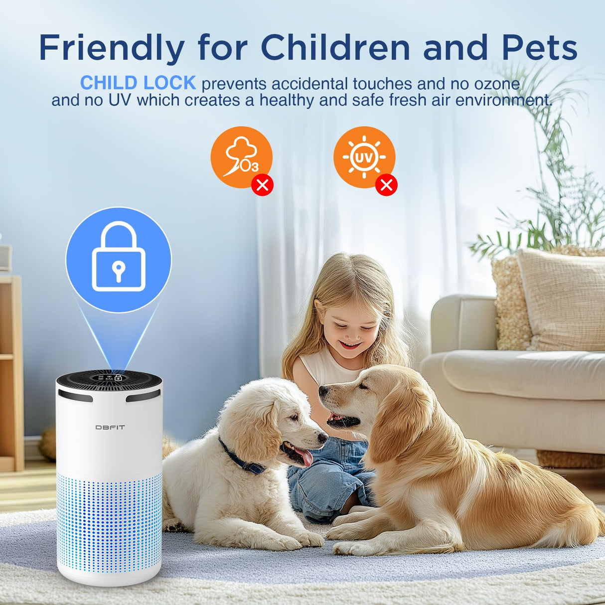 Air Purifiers for Home Large Room Up to 1500ft² with Aromatherapy, DBFIT H13 HEPA Air Purifier Air Cleaner for Smoke Pollen Dust Pet Hair Dander Odor, Portable Air Purifier with Timer (White) DBFIT