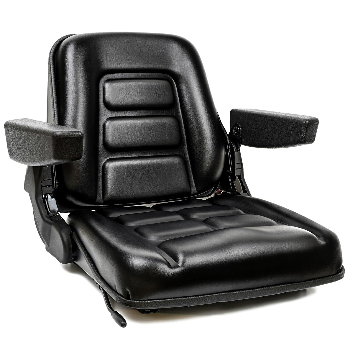 Universal Fold Down Forklift Seat with Adjustable Angle Back,Armrest,Micro Switch and Slide for Tractor,Excavator Skid Loader Backhoe Dozer Telehandler ZTR’s TICSEA