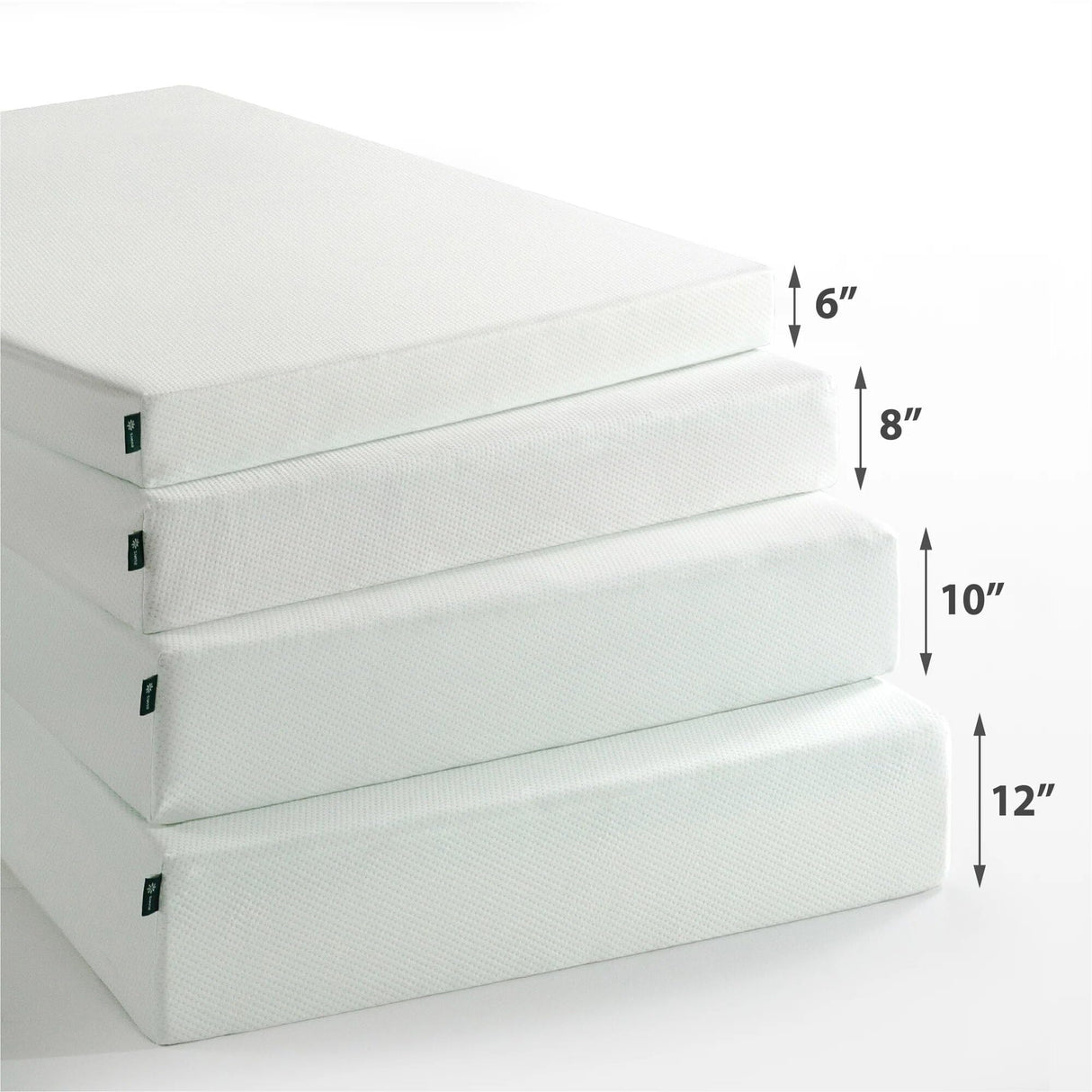 ZINUS 12 Inch Foam and Spring Mattress, Twin, CertiPUR-US Certified Foams, Mattress in A Box, White Zinus