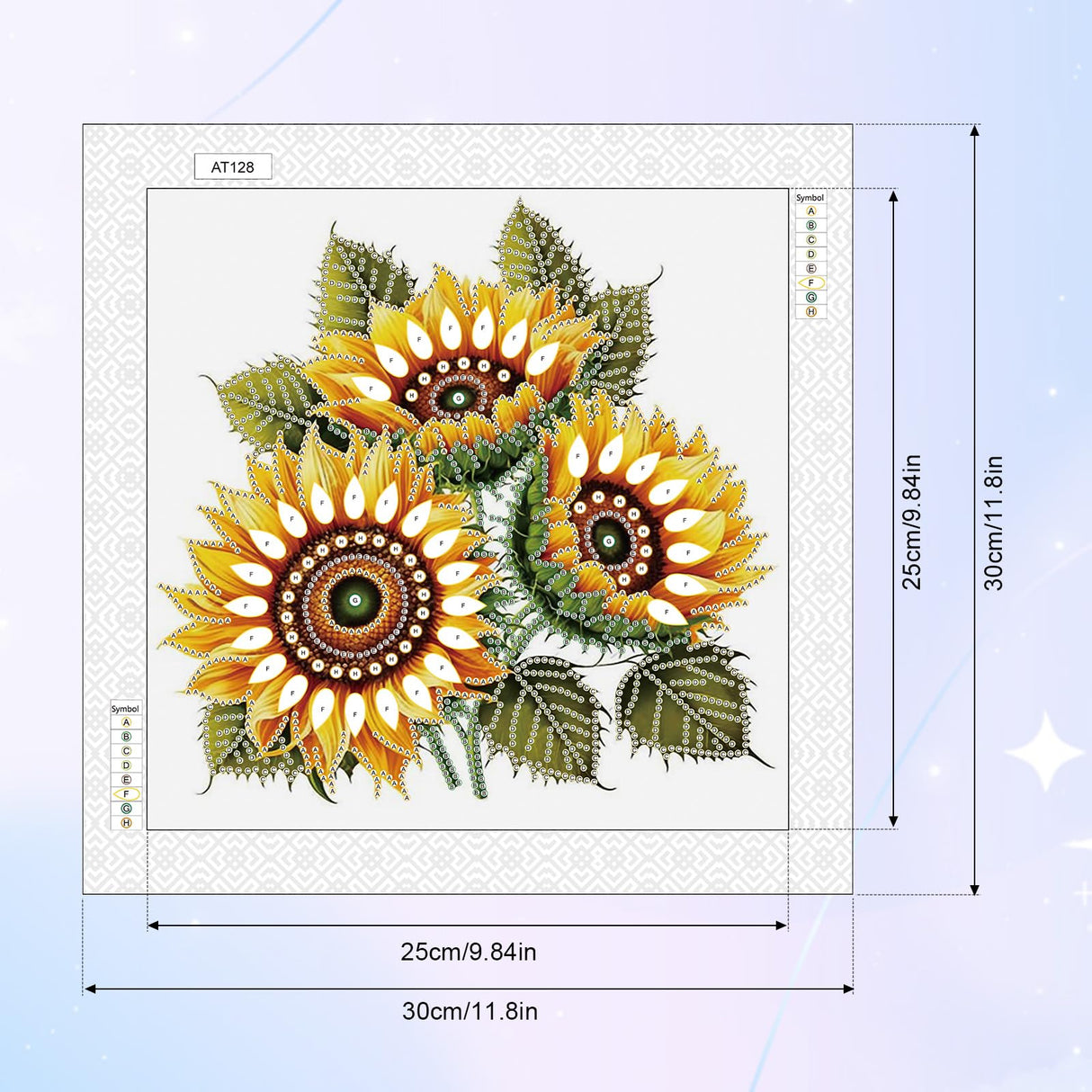 MVVMTOP Diamond Painting Art Kit, DIY Sunflower 5D Special Shape Crystal Diamond Partial Diamond Painting Mosaic Making Craft, Suitable for Home Wall Decor Art Holiday Gift MVVMTOP