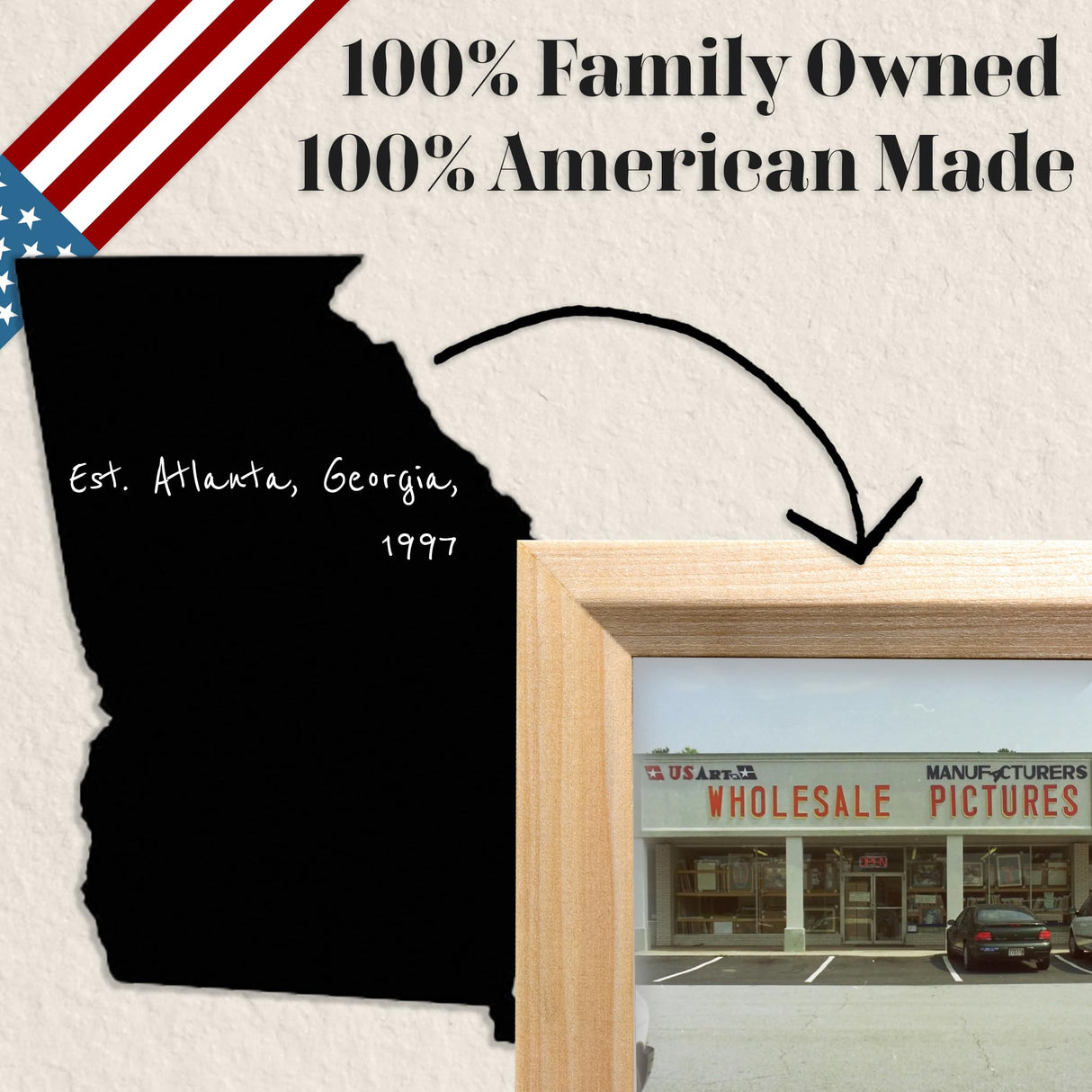 US Art Black 19.75x29.5 Puzzle Frame 1.25" Inch Wide - Handmade American Picture Frames with Preinstalled Hangers and UV Blocking Plexiglass, 19.75x29.5 Frame US Art