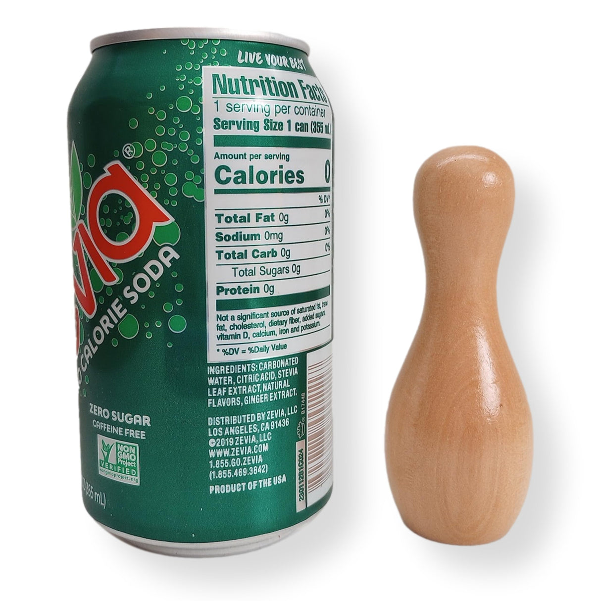 BIRCH TREE ALLEY Shuffleboard Bowling Pin Set with Ball 10 Wooden Pins Red Wood Ball BIRCH TREE ALLEY